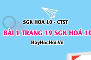 Giải bài 1 trang 19 SGK Hoá 10 Chân trời sáng tạo